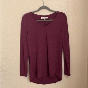LOFT Tops • Maroon Long Sleeve Tee